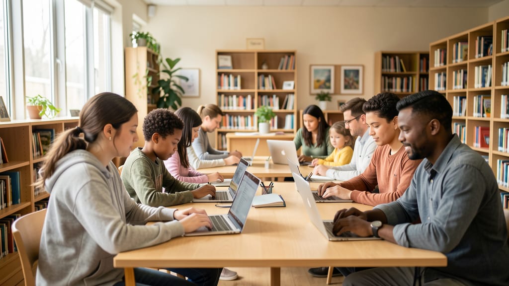 Aufbruch in die digitale Lernlandschaft: Deutschlands visionäre Investition in die Bildung der Zukunft (KI-generiertes Symbolbild)