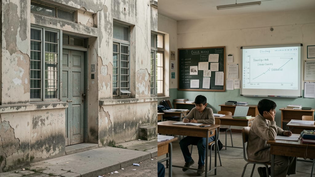 Brücken bauen ins digitale Morgen: Wie wir die digitale Kluft in Deutschlands Schulen überwinden können (KI-generiertes Symbolbild)