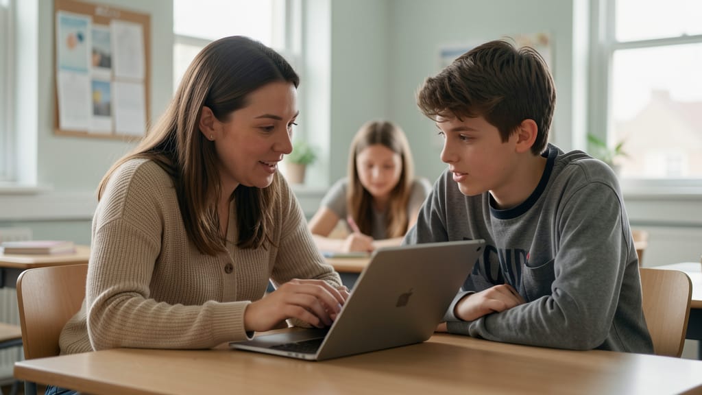 Das digitale Herz der Bildung: Wie unsere Lehrkräfte die Zukunft formen (KI-generiertes Symbolbild)