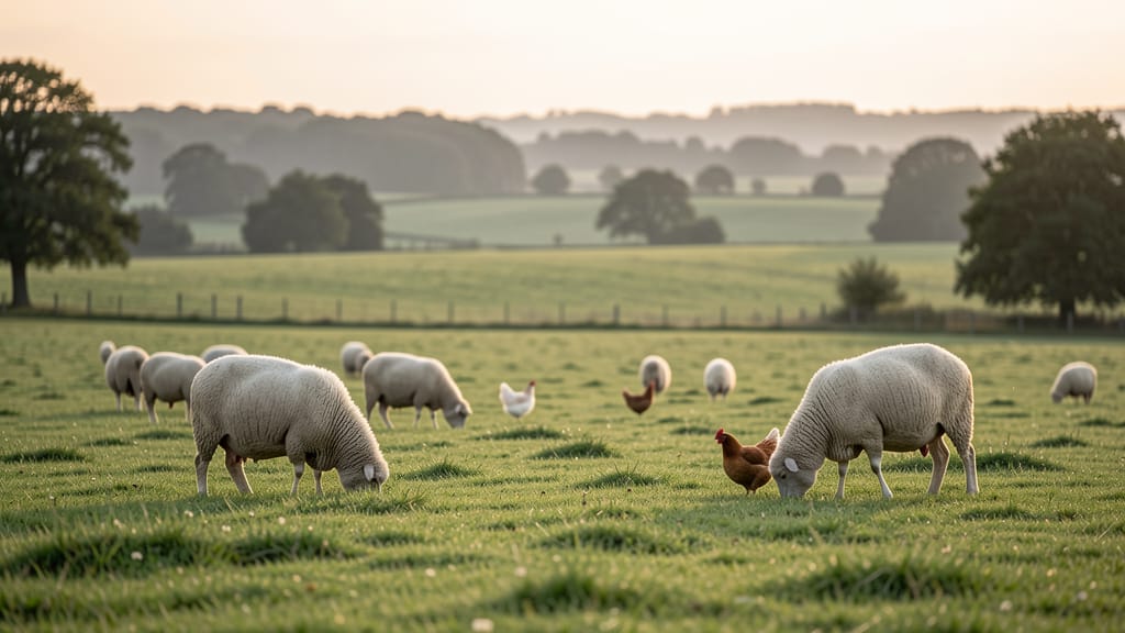Das Gute auf unserem Teller: Europas Einsatz für Tierwohl und nachhaltigen Genuss (KI-generiertes Symbolbild)