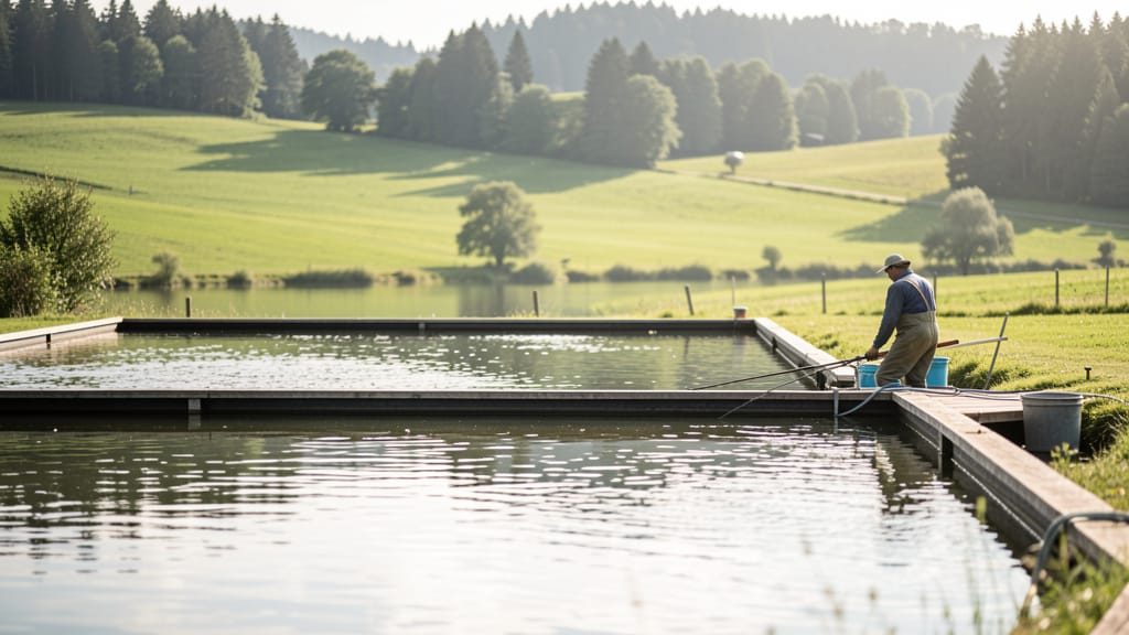 Das stille Glück im Wasser: Wie Achtsamkeit die Aquakultur in Bayern verändert (KI-generiertes Symbolbild)