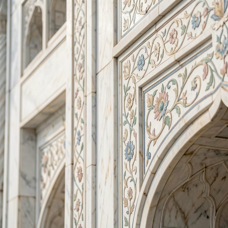 Das Taj Mahal: Eine Symphonie der Kulturen in Stein gemeißelt (KI-generiertes Symbolbild)