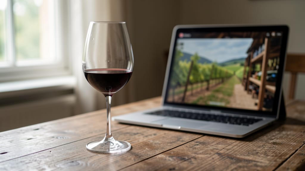 Das Weingut im Wohnzimmer: Wie virtuelle Touren unseren Genuss neu definieren (KI-generiertes Symbolbild)