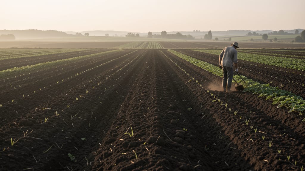 Der Boden atmet auf: Wie Carbon Farming unsere Teller bereichert und die Zukunft sichert (KI-generiertes Symbolbild)