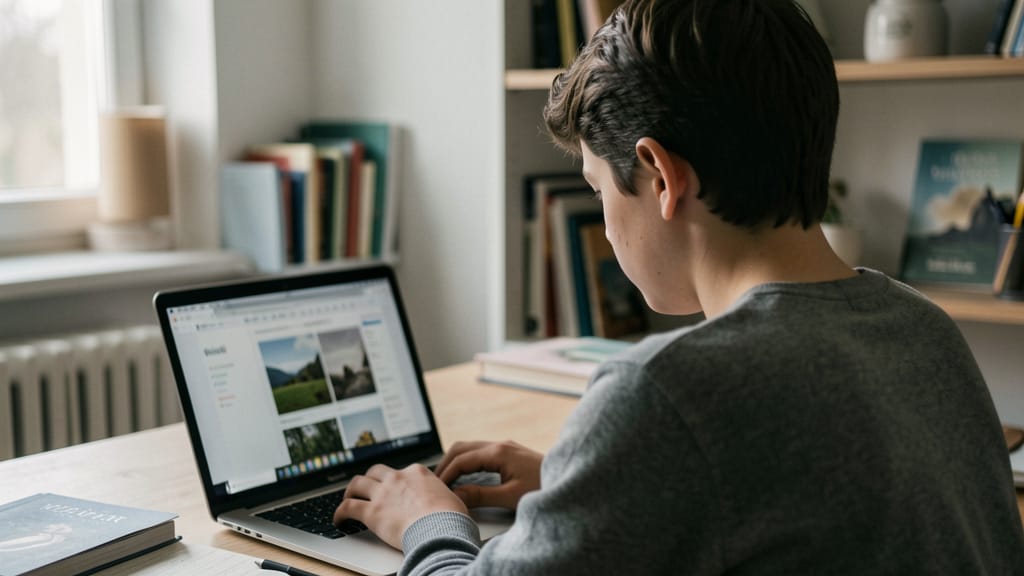 Der digitale Kompass: Wie wir junge Identitäten im Sturm der Online-Einflüsse stärken (KI-generiertes Symbolbild)