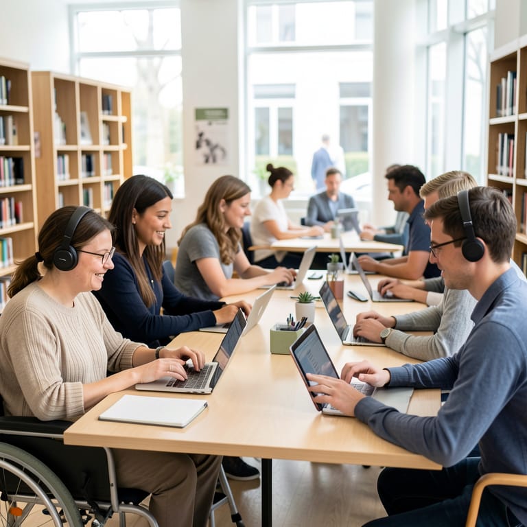Der digitale Schlüssel zur Teilhabe: Wie Barrierefreiheit unsere Gesellschaft transformiert (KI-generiertes Symbolbild)
