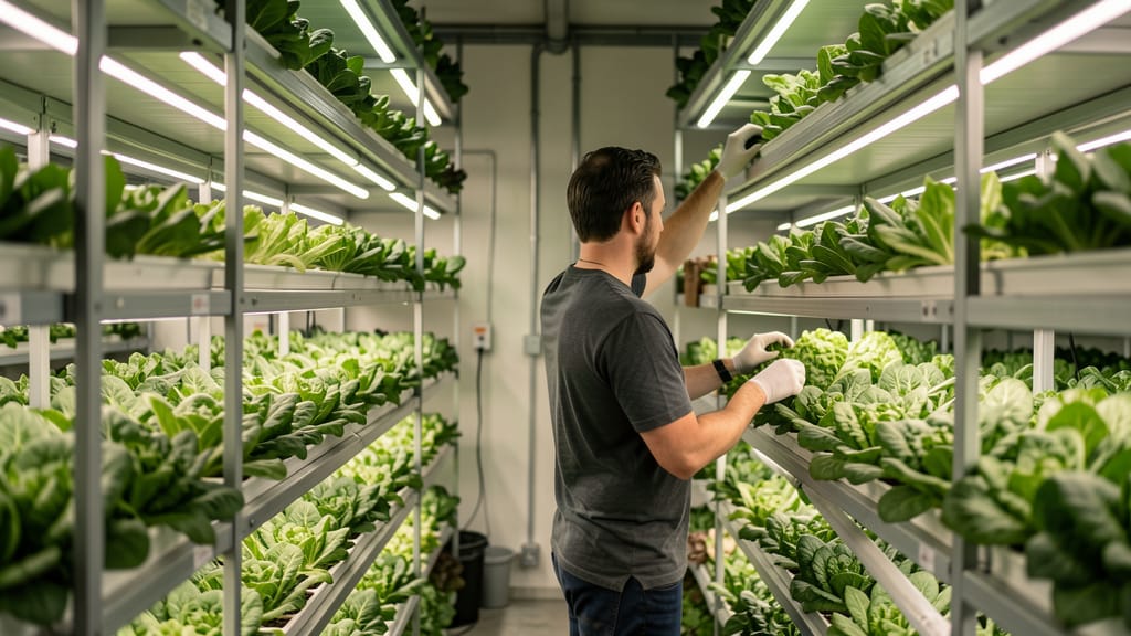Der vertikale Garten: So revolutioniert Smart Farming unsere Teller (KI-generiertes Symbolbild)