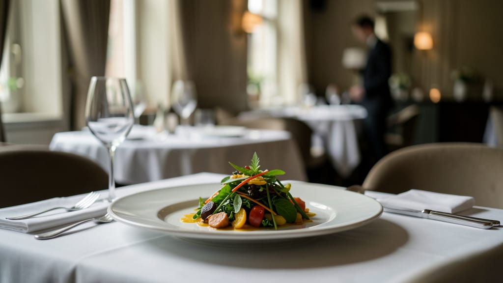 Die Gourmethauptstadt der Zukunft: Veganes Fine Dining erobert Europa (KI-generiertes Symbolbild)