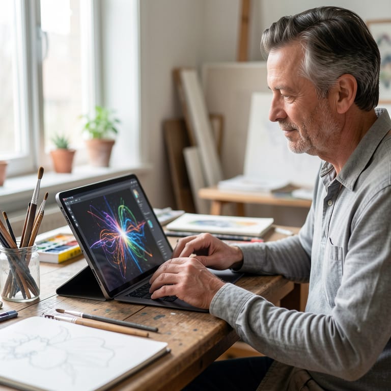 Die Kunst im Zeitalter der Algorithmen: Wie wir Menschlichkeit und Kreativität bewahren (KI-generiertes Symbolbild)