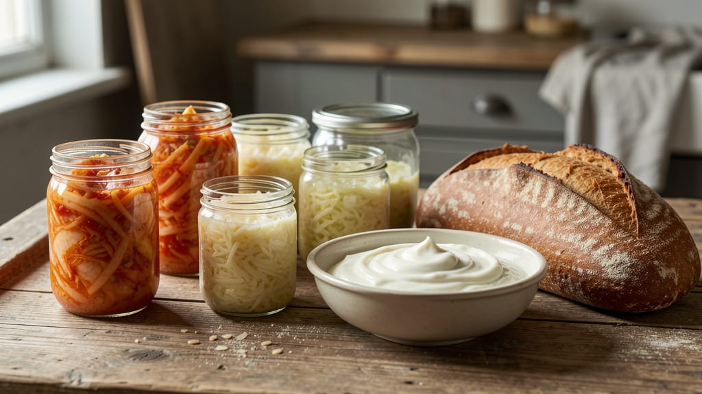 Die Magie der Mikroben: Eine kulinarische Weltreise der Fermentation (KI-generiertes Symbolbild)
