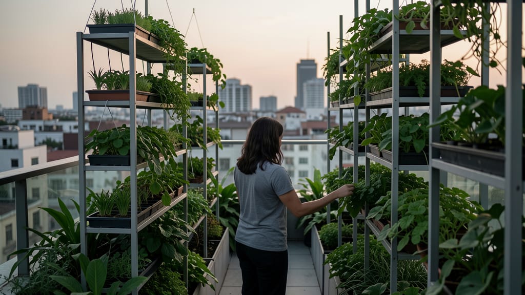 Die Stadt blüht auf: Wie Urban und Vertical Farming unsere Teller nachhaltig bereichern (KI-generiertes Symbolbild)
