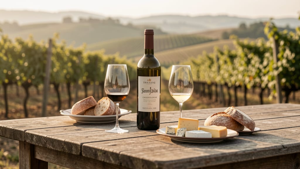 Die Symphonie des Terroirs: Wie Wein und Speisen eine perfekte Harmonie finden (KI-generiertes Symbolbild)