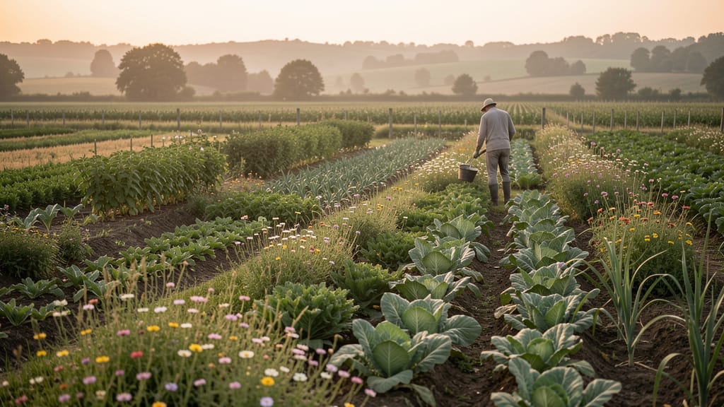 Die unsichtbaren Hüter unserer Felder: Wie Bio-Landwirtschaft das Gleichgewicht bewahrt (KI-generiertes Symbolbild)