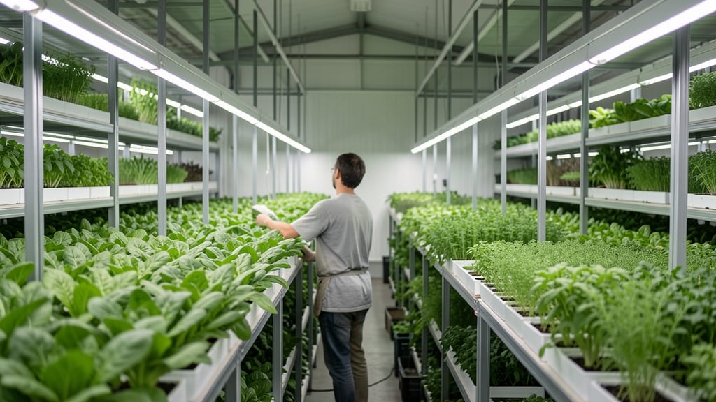 Die Zukunft auf dem Teller: Wie Vertical Farming unsere Städte erblühen lässt (KI-generiertes Symbolbild)