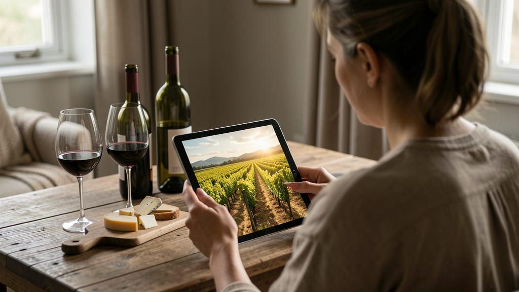 Die Zukunft des Weingenusses: Wie digitale Entdeckungsreisen die Weinwelt näherbringen (KI-generiertes Symbolbild)