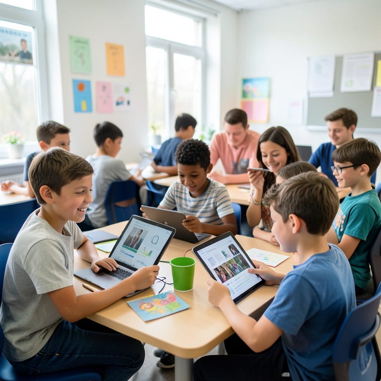 Die Zukunft gestalten: Wie wir Kinder zu mündigen Medien-Pionieren erziehen (KI-generiertes Symbolbild)