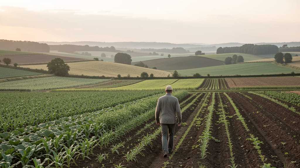 Die Zukunft schmeckt nachhaltig: Ein Blick auf unsere Landwirtschaft ab 2028 (KI-generiertes Symbolbild)