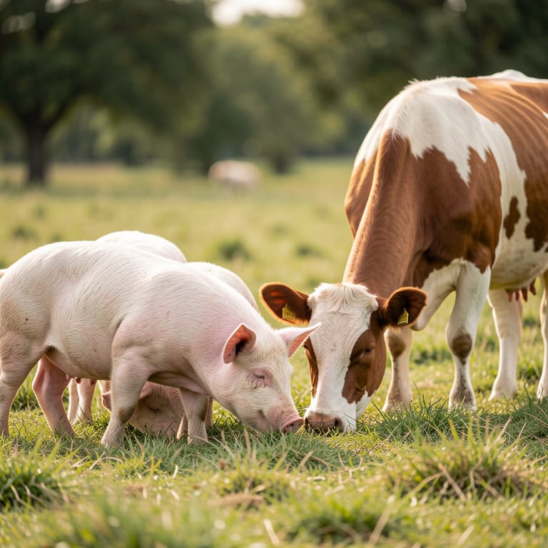 Eine Zukunft mit Herz: Warum Tierwohl unseren Genuss bereichert (KI-generiertes Symbolbild)