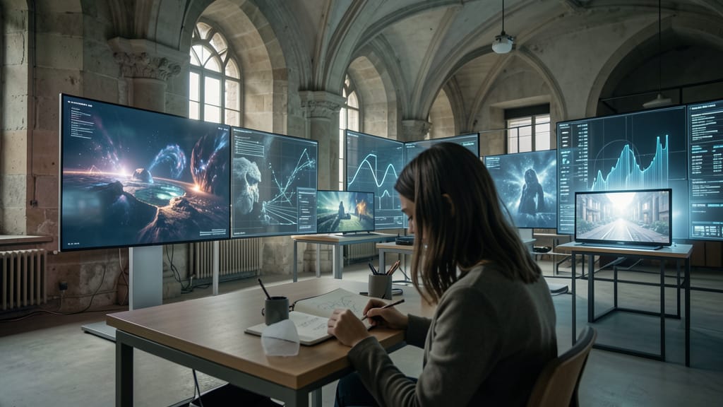 Europa erweckt virtuelle Welten: Eine Brücke für Innovation und Bildung (KI-generiertes Symbolbild)