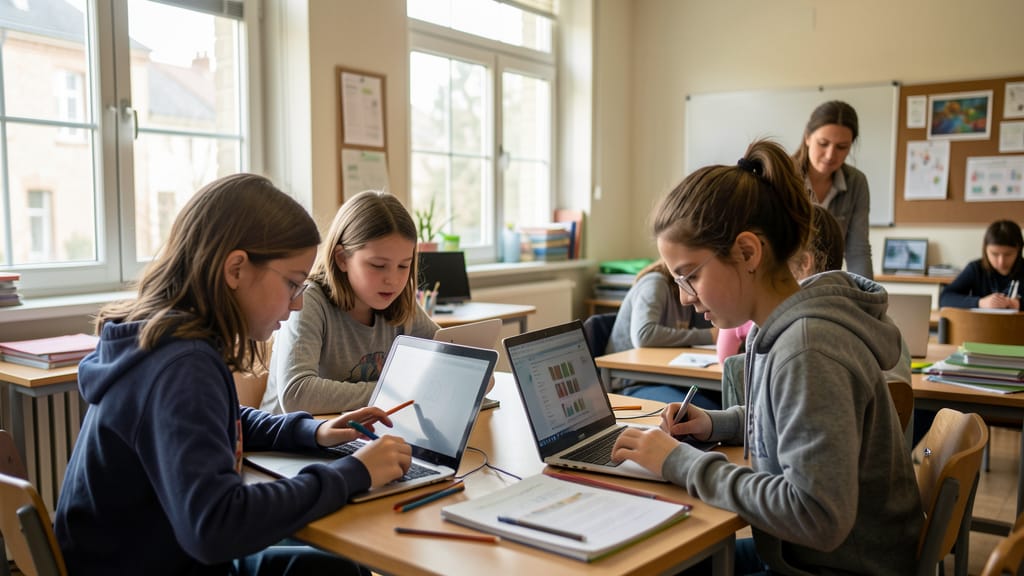 Europas Klassenzimmer im Wandel: Wie digitale Pioniere die Zukunft des Lernens gestalten (KI-generiertes Symbolbild)