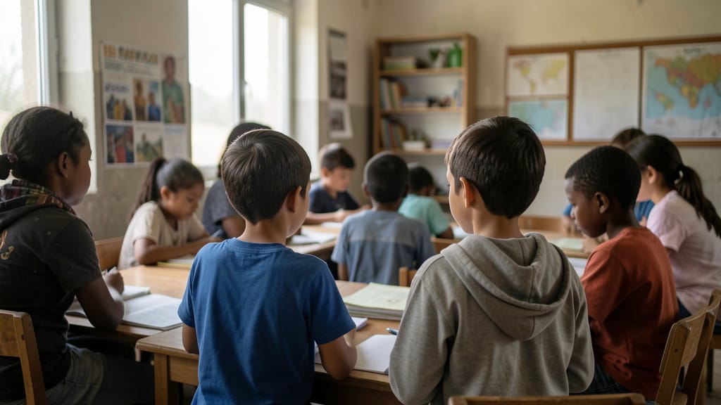 Frieden lehren: Wie Bildung Brücken in zerrütteten Gesellschaften baut (KI-generiertes Symbolbild)
