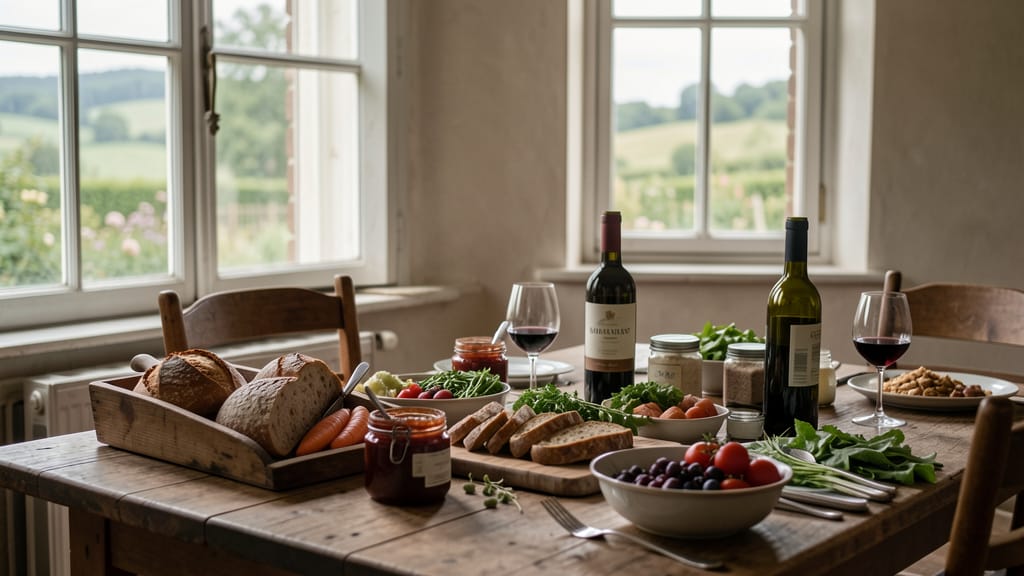 Genussreise mit gutem Gewissen: Europas nachhaltige Unterkünfte für Slow Food Liebhaber (KI-generiertes Symbolbild)