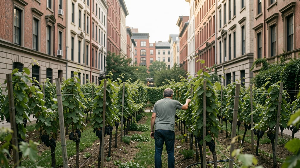 Grüne Inseln des Genusses: Wie urbane Weinberge unsere Städte verwandeln (KI-generiertes Symbolbild)