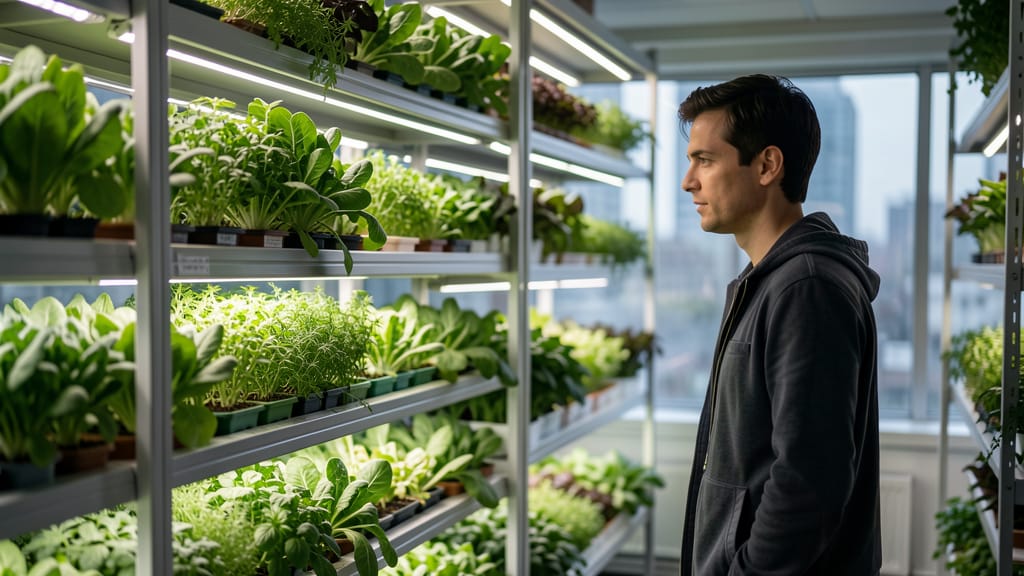 Grüne Oasen in der Stadt: Wie Vertical Farming unsere Zukunft nährt (KI-generiertes Symbolbild)