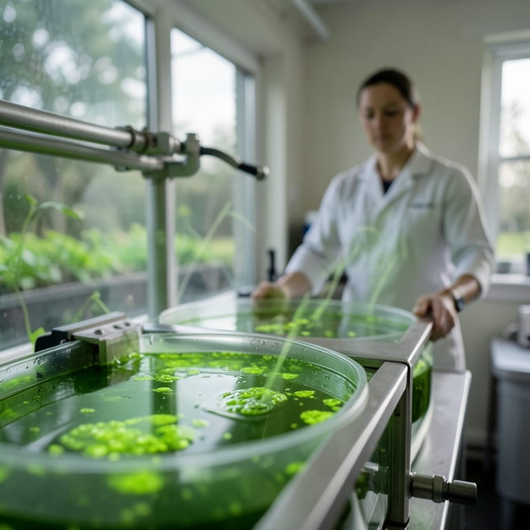 Grüne Welle der Zukunft: Wie Algen unsere Ernährung nachhaltig revolutionieren (KI-generiertes Symbolbild)