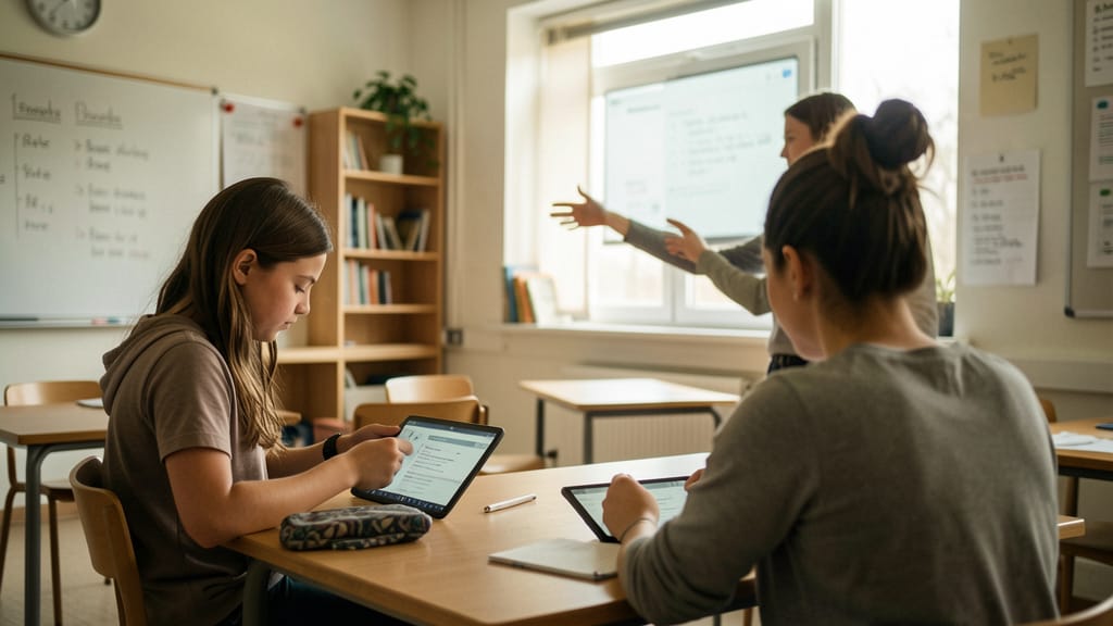 Hybrides Lernen: Brücken bauen für die Bildung der Zukunft (KI-generiertes Symbolbild)