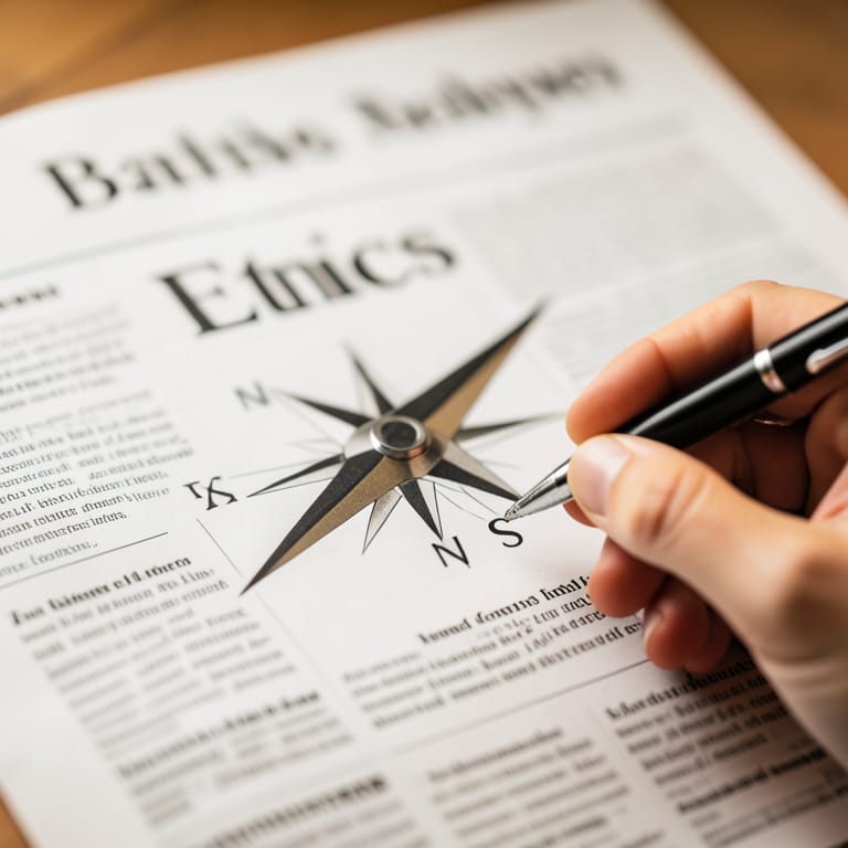 Journalismus im Wandel: Der ethische Kompass für eine vertrauensvolle Zukunft (KI-generiertes Symbolbild)