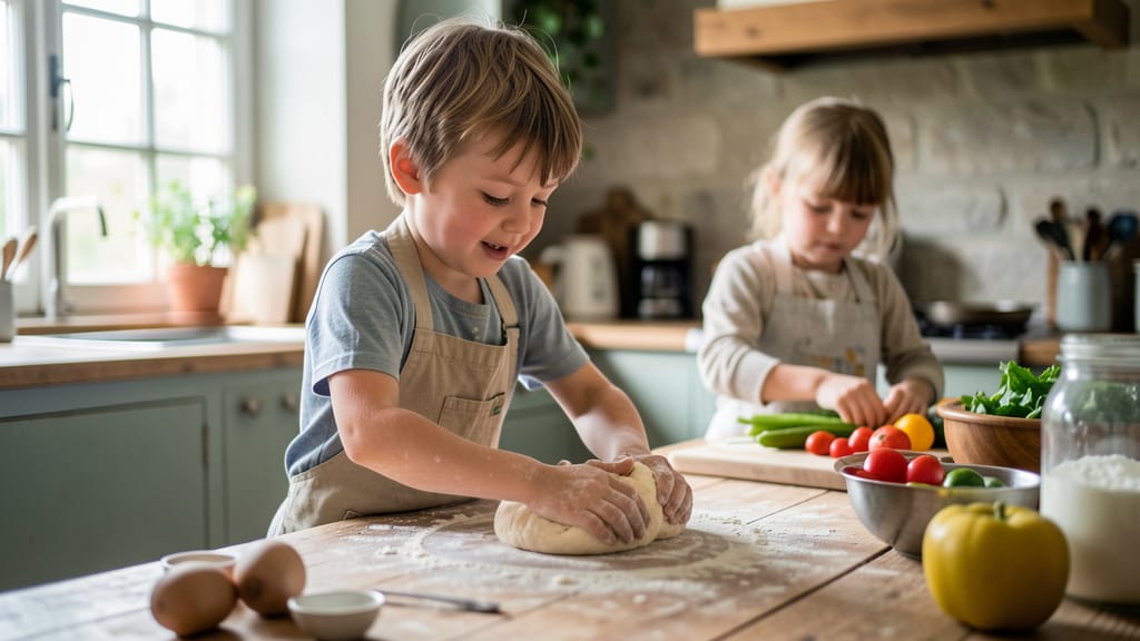 Kleine Hände, großer Genuss: Wie Kinderkochschulen die Liebe zu Lebensmitteln entfachen (KI-generiertes Symbolbild)