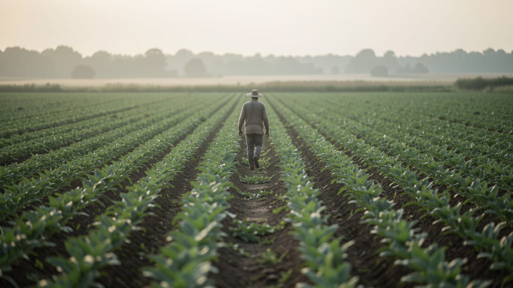 Landwirtschaft im Wandel: Wie Carbon Farming Böden belebt und unser Klima schützt (KI-generiertes Symbolbild)