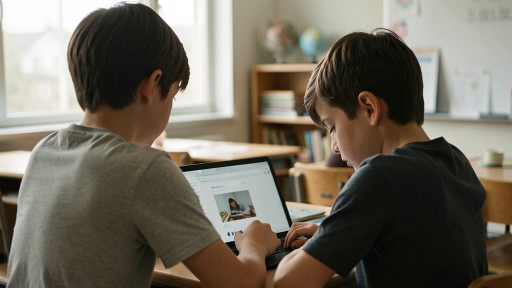 Lichtblick im Klassenzimmer: Wie Bildungstechnologie die mentale Gesundheit junger Menschen stärkt (KI-generiertes Symbolbild)