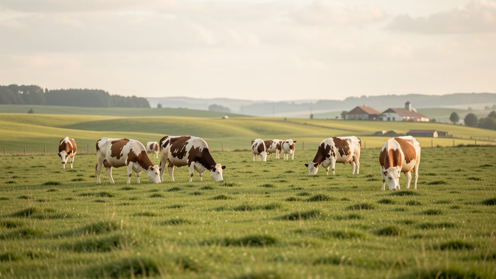 Mehr als nur Milch: Europas Herz für das Wohl unserer Kühe (KI-generiertes Symbolbild)
