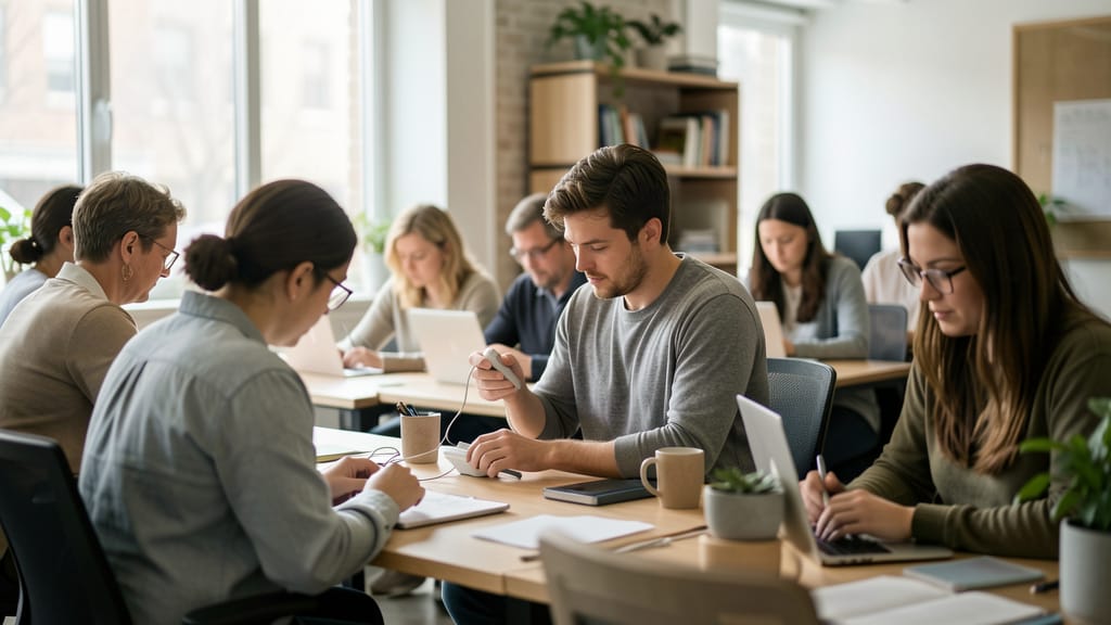 Pioniere der digitalen Arbeitswelt: Wie Technologie und Inklusion eine bessere Zukunft schaffen (KI-generiertes Symbolbild)
