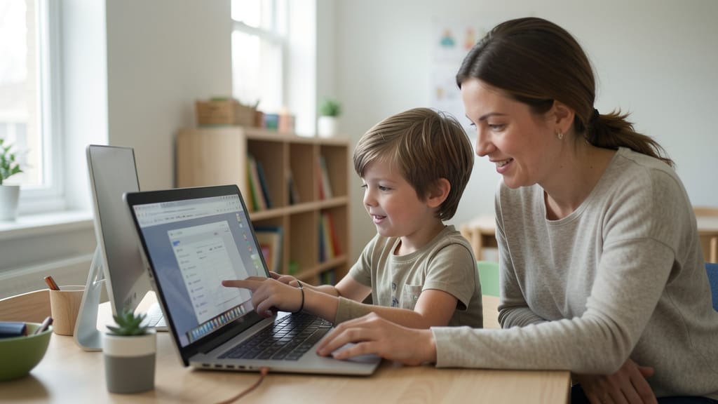 Sicher im digitalen Zeitalter: Wie wir unsere Kinder schützen (KI-generiertes Symbolbild)