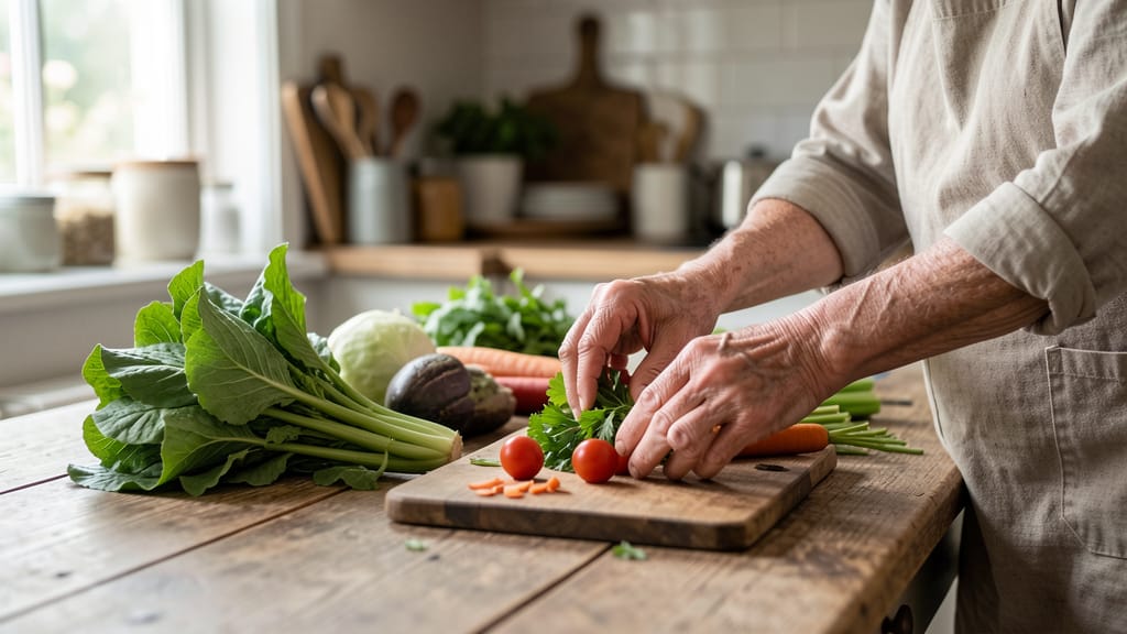Unser Gehirn und der kluge Teller: Wie Ernährung im Alter vital hält (KI-generiertes Symbolbild)