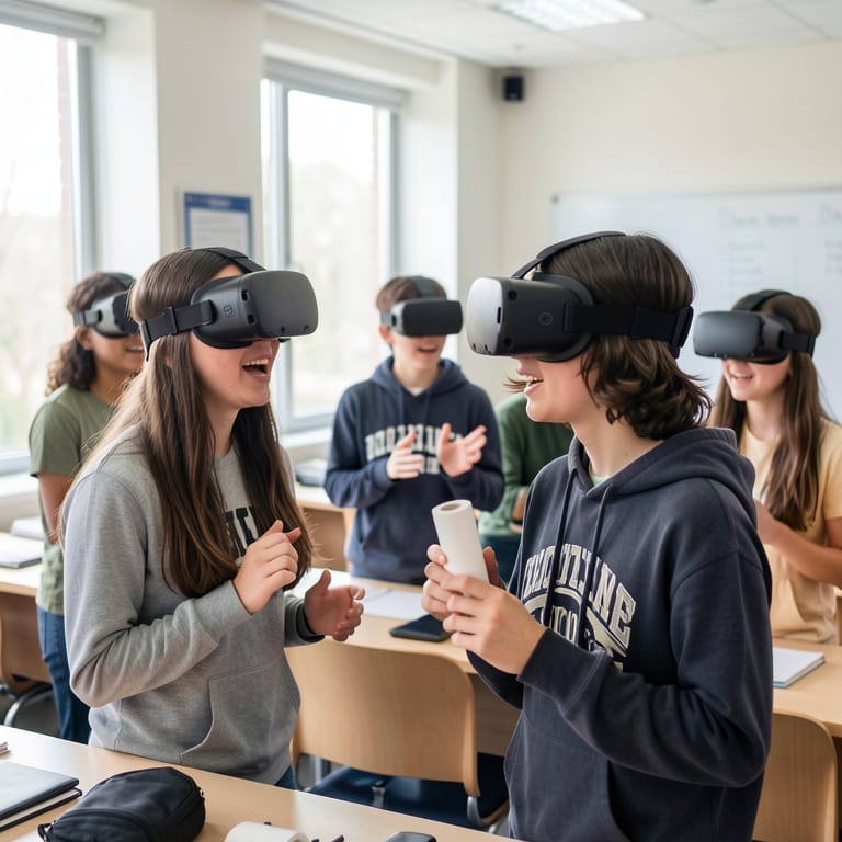 Virtuelle Reise, reale Begeisterung: Wie VR den Deutschunterricht revolutioniert (KI-generiertes Symbolbild)