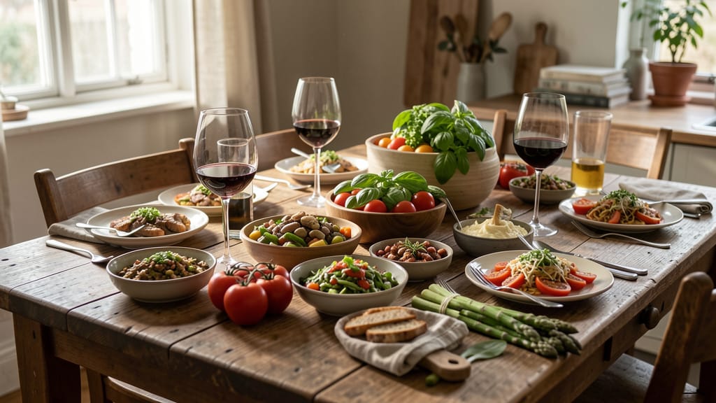 Wein & Vegan: Eine harmonische Liaison für bewusste Genießer (KI-generiertes Symbolbild)
