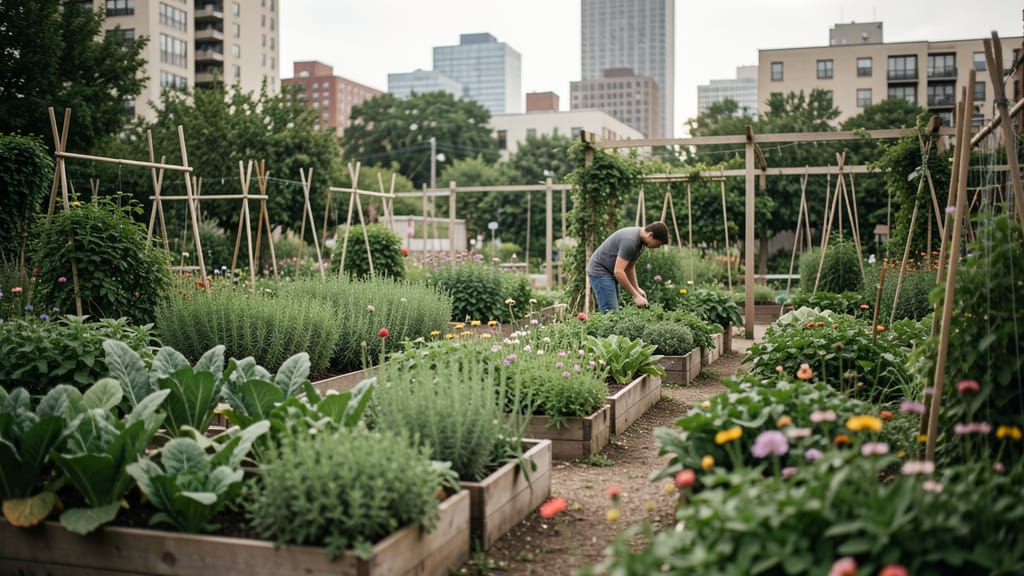 Wenn die Stadt zum Garten wird: Urban Farming als Chance für Genuss und Gemeinschaft (KI-generiertes Symbolbild)