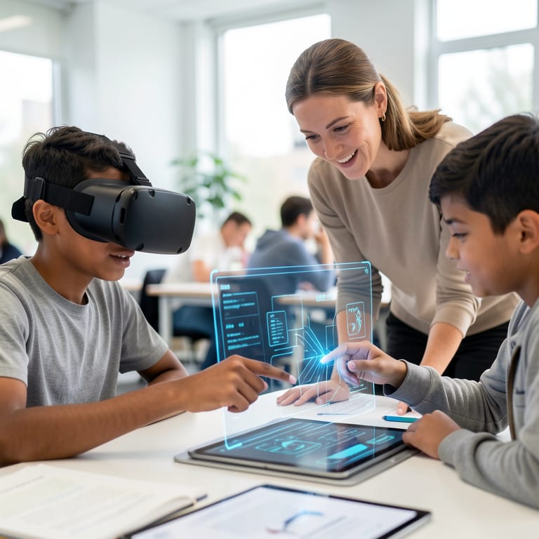 Wenn Wissen lebendig wird: Die Revolution des Lernens durch immersive Welten (KI-generiertes Symbolbild)