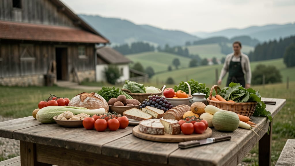 Wo Genuss die Region beflügelt: Wie Österreichs kulinarisches Erbe Zukunft schafft (KI-generiertes Symbolbild)