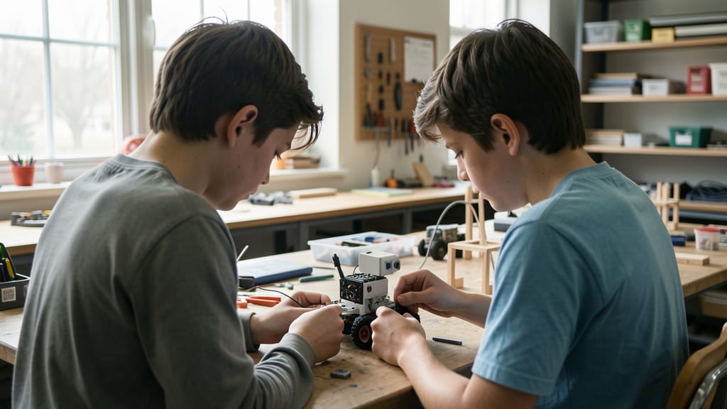 Wo Ideen Form annehmen: Makerspaces als Keimzellen der Zukunft im Klassenzimmer (KI-generiertes Symbolbild)