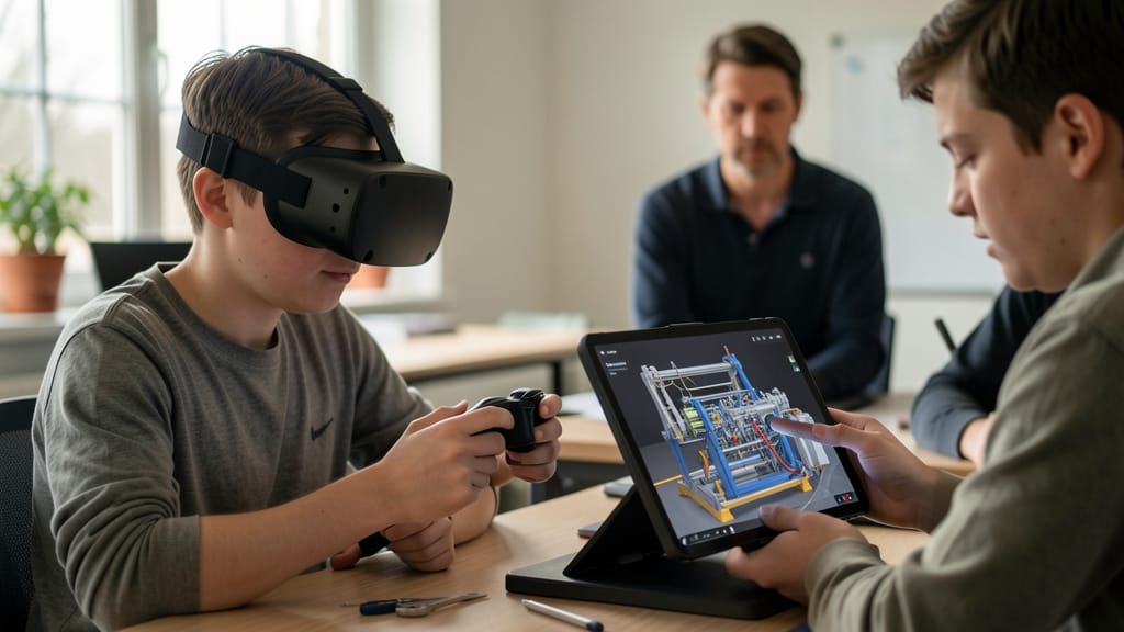 Wo Realität und Virtualität verschmelzen: Ein Blick in die Zukunft der Berufsbildung (KI-generiertes Symbolbild)