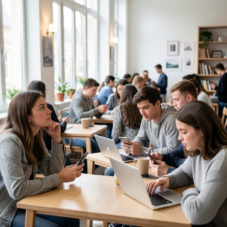 Wo sich Identitäten formen: Wie junge Menschen im digitalen Raum ihren Platz finden (KI-generiertes Symbolbild)