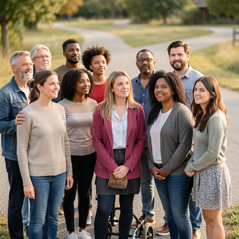 Wo Wege sich kreuzen: Intersektionalität als Kompass für echte Solidarität (KI-generiertes Symbolbild)